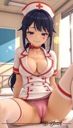cappie_(miside), mita_(miside), miside, 1girl, blue_hair