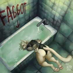 lil_beetle, anthro, asphyxiation, bath, bathroom