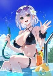shirogane_noel, hololive, watao, 1girl, ball