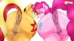 pinkie_pie_(mlp), sunset_shimmer, friendship_is_magic, hasbro, my_little_pony