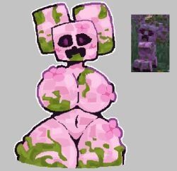 creeper, creeper_(minecraft), minecraft, 1girls, breasts