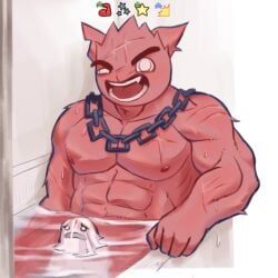 flushmaster_(mewgenics), magnus_(mewgenics), mewgenics, abs, ambiguous_gender