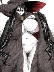 funamusea, americo_santisteban, 1girl, areolae, bare_shoulders