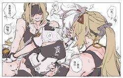 soldier_11_(zenless_zone_zero), trigger_(zenless_zone_zero), zenless_zone_zero, rekka, 3girls