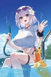 shirogane_noel, hololive, watao, 1girl, ball