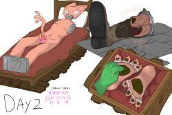 ambiguous_gender, anthro, bodily_fluids, boots, bound