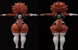 female_foxy, fexa, fexa_(cally3d), fexa_(cryptia), fexa_(cryptiacurves)
