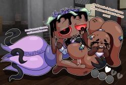 bassie_(dandy's_world), cocoa_(dandy's_world), twisted_bassie_(dandy's_world), blushcrunch_studio, dandy's_world