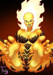 volcanikka, invincible, invincible_(tv_series), feet, fire