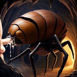 wetnightmare, 1boy, abdomen, abused_male, arachnid