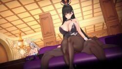 asuna_(blue_archive), asuna_(bunny)_(blue_archive), background_characters, rio_(blue_archive), toki_(blue_archive)