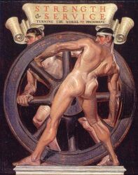 chevrolet, original, frank_xavier_leyendecker, 2boys, ass