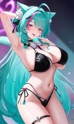 aqua, jingle, mint_(neverness_to_everness), open, neverness_to_everness