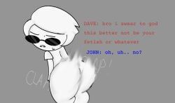 dave_strider, john_egbert, homestuck, ass_jiggle, ass_twerk