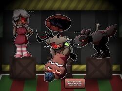 coal_(dandy's_world), cosmo_(dandy's_world), ginger_(dandy's_world), rudie_(dandy's_world), twisted_coal_(dandy's_world)