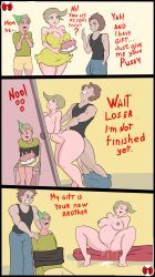 meddad, 1boy, 1girl1boy, age_difference, belly_bulge