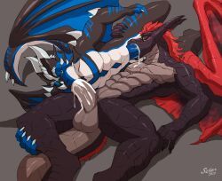mythology, sellon, 2_horns, 69_position, abs
