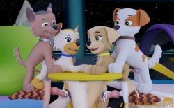 paw_patrol, bodily_fluids, canid, canine, canis