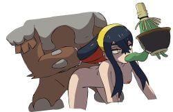 bloodmoon_ursaluna, carmine_(pokemon), sinistcha, ursaluna, pokemon