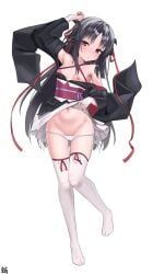yaya_(machine-doll), machine-doll_wa_kizutsukanai, black_hair, black_kimono, breasts