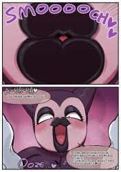 original_character, yuga_morgan, 1girls, big_lips, black_lipstick