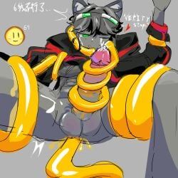 ahegao, anthro, blush, cat_boy, cat_ears