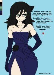 kuroki_tomoko, tomoko_kuroki, nevtelen, 1girls, black_hair