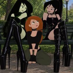 bonnie_rockwaller, shego, kim_possible, boots, fetish