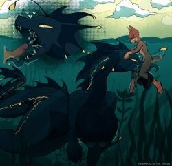 loch_ness_monster, mythology, demonikyu, anthro, aquatic