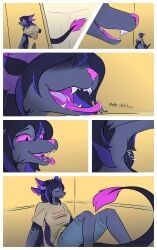 avali, the_backrooms, anthro, auto_vore, bodily_fluids