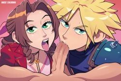 aerith_gainsborough, cloud_strife, final_fantasy_vii, ghost_calamari, 1girls