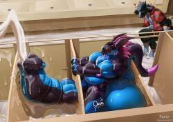 synth_(vader-san), thebestvore, agrax_(kallkopf), animal_genitalia, animal_penis