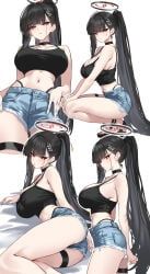 rio_(blue_archive), blue_archive, artist_request, black_hair, black_vest