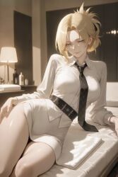 annie_leonhardt, attack_on_titan, patreon, 1girls, arm_support
