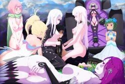 carmilla_(re:zero), daphne_(re:zero), echidna_(re:zero), minerva_(re:zero), natsuki_subaru