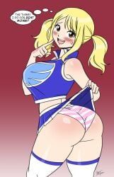 lucy_heartfilia, fairy_tail, aeolus06, 1girls, ass