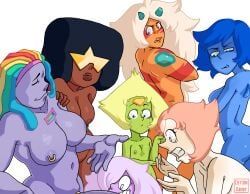 amethyst_(steven_universe), bismuth_(steven_universe), garnet_(steven_universe), jasper_(steven_universe), lapis_lazuli_(steven_universe)