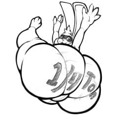 zorrojugador, 1boy, anthro, ass, bunny