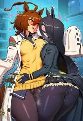 agnes_tachyon_(umamusume), manhattan_cafe_(umamusume), umamusume, kortai, 2girls
