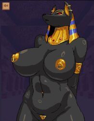 anubis, egyptian_mythology, juicydots_(artist), anthro, anthro_only