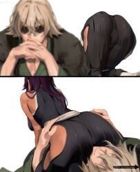 shihouin_yoruichi, urahara_kisuke, yoruichi_shihouin, bleach, shinjinou