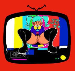 hatsune_miku, hatsune_miku_(static), flavor_foley, static_(flavor_foley), vocaloid
