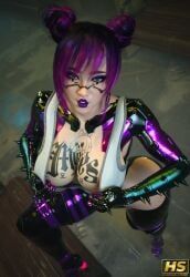 rita_wheeler, cd_projekt_red, cyberpunk_2077, hagiwara_studio, 1girls