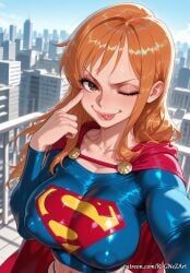 nami_(one_piece), supergirl, supergirl_(cosplay), dc_comics, one_piece