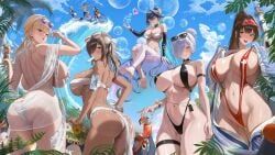 cinderella_(crystal_wave)_(nikke), cinderella_(nikke), commander_(nikke), doro_(nikke), little_mermaid_(nikke)