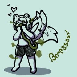 amelie_(bruhname25), bruhname25, 1girl, closed_eyes, dark_shorts