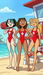 baywatch_(cosplay), bridgette_(tdi), courtney_(tdi), gwen_(tdi), baywatch_(franchise)