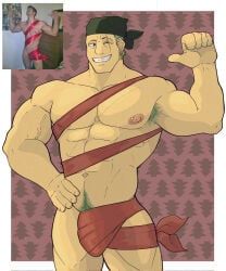 roronoa_zoro, one_piece, baraboy, 1boy, abs