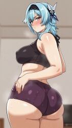 eula_(genshin_impact), genshin_impact, hoyoverse, 1girls, ass