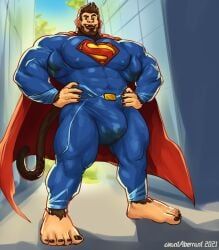 superman_(series), avantaberrant, 5_toes, abs, anthro